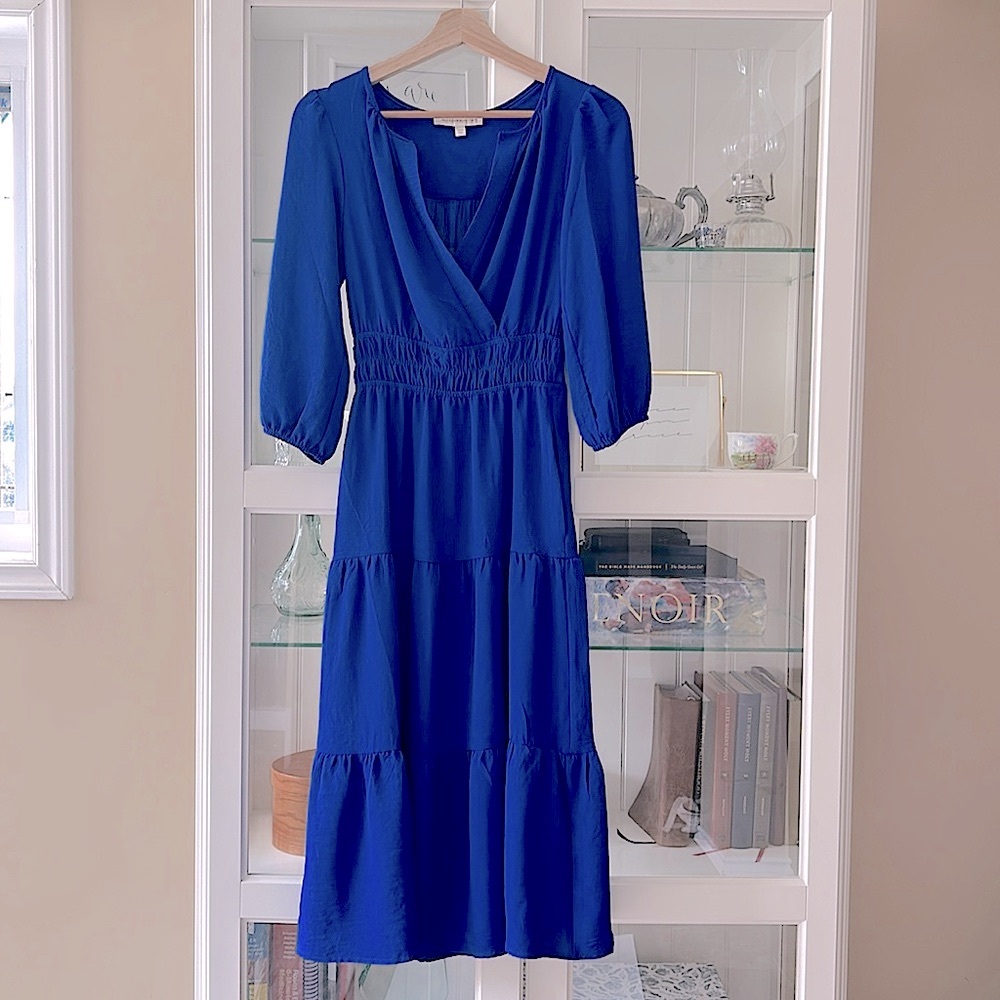DONATED- NWOT Monteau royal blue tiered dress